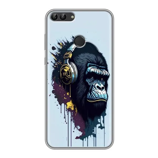 Чехол с принтом «Горилла в наушниках» для Huawei P Smart (Enjoy 7s, FIG-LA1)