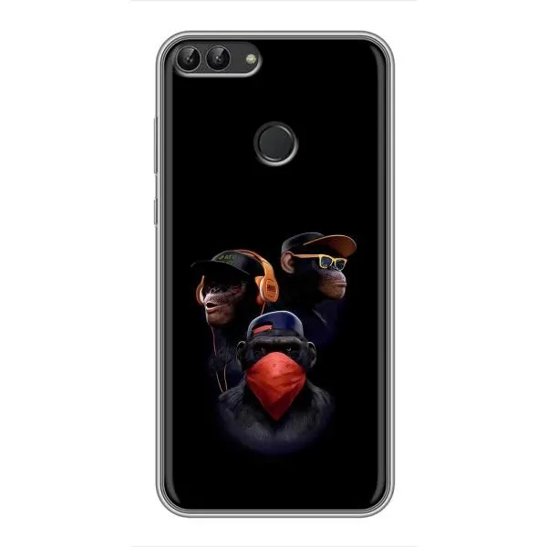 Чехол с принтом «Три обезьяны» для Huawei P Smart (Enjoy 7s, FIG-LA1)