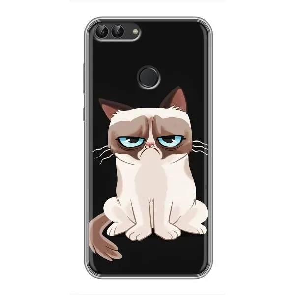 Чехол с принтом «Грустный кот» для Huawei P Smart (Enjoy 7s, FIG-LA1)