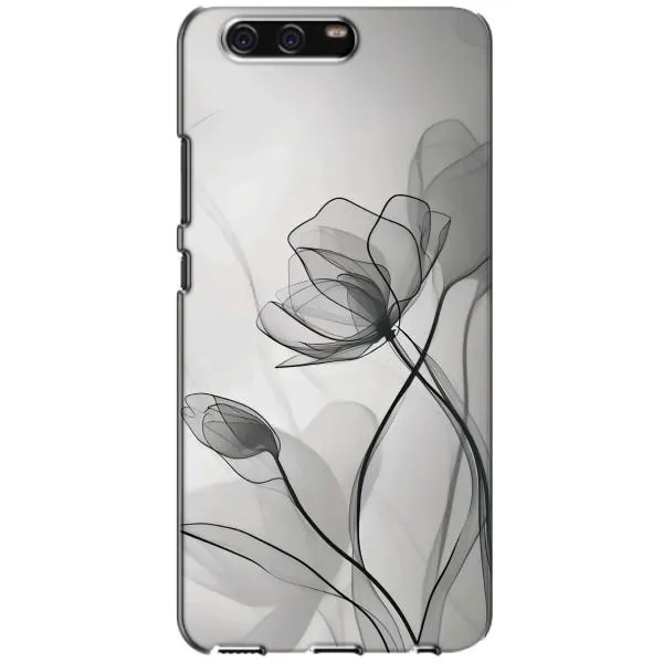 Чехол с принтом «Черные цветы» для Huawei P10 (VTR)