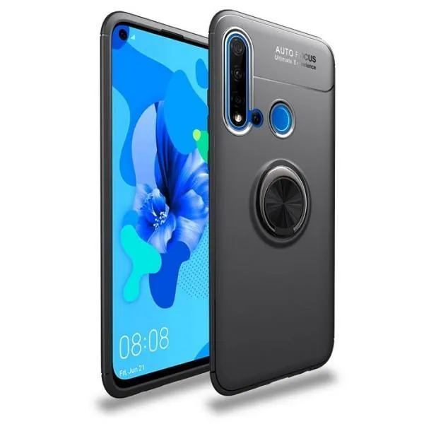 Защитный чехол Air Color Ring Black для Huawei P20 Lite 2019/ Nova 5i — Черный — фото 3