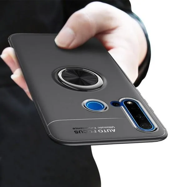 Защитный чехол Air Color Ring Black для Huawei P20 Lite 2019/ Nova 5i — Черный — фото 4