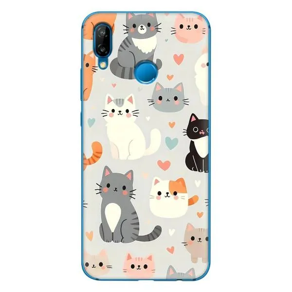 Чехол с принтом «Коллаж котов» для Huawei P20 Lite (2019)