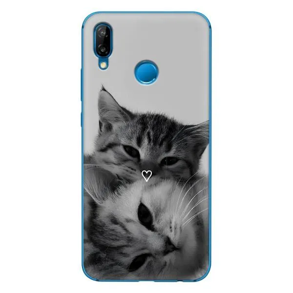 Чехол с принтом «Пара котов» для Huawei P20 Lite (2019)