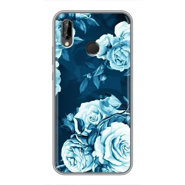 Чехол с принтом «Голубые Бутоны» для Huawei P20 Lite (ANE-L02)
