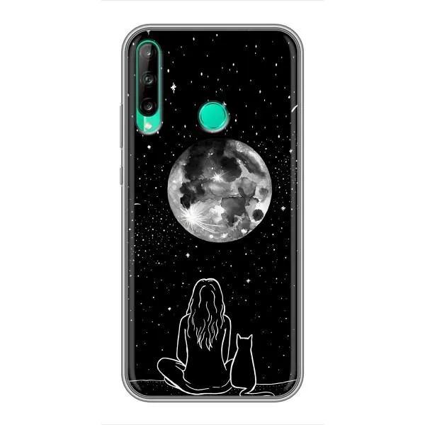 Чехол с принтом «Девушка с котом» для Huawei P40 Lite e