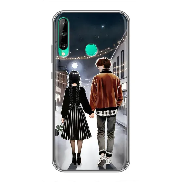 Чехол с принтом «Уэнздей и Тайлер» для Huawei P40 Lite e Чехол с принтом «Уэнздей и Тайлер» для Huawei P40 Lite e
