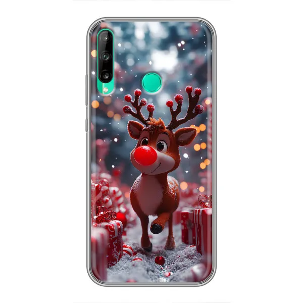 Чохол з принтом «Олень серед подарунків» для Huawei P40 Lite e Чохол з принтом «Олень серед подарунків» для Huawei P40 Lite e