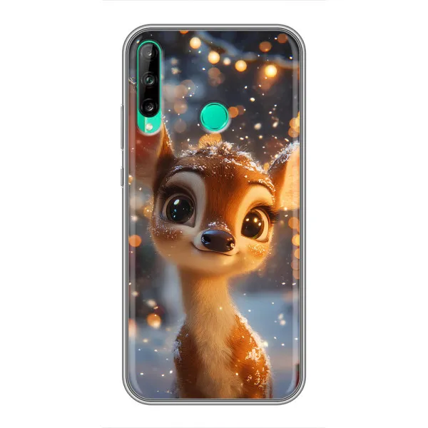 Чохол з принтом «Оленятко серед гірлянд» для Huawei P40 Lite e Чохол з принтом «Оленятко серед гірлянд» для Huawei P40 Lite e