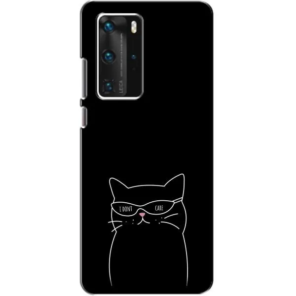 Чехол с принтом «Равнодушный кот» для Huawei P40 Pro