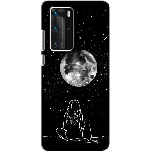 Чехол с принтом «Девушка с котом» для Huawei P40 Pro