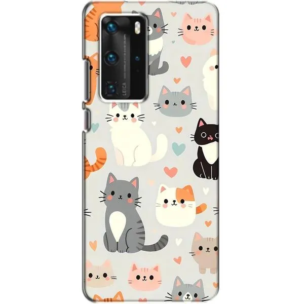 Чехол с принтом «Коллаж котов» для Huawei P40 Pro