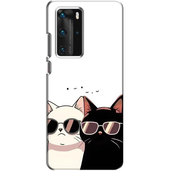 Чехол с принтом «Коты в очках» для Huawei P40 Pro