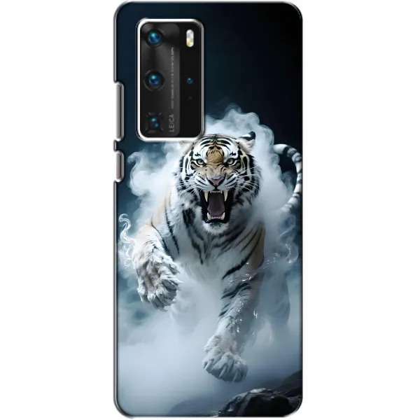 Чехол с принтом «Белый тигр в дыму» для Huawei P40 Pro