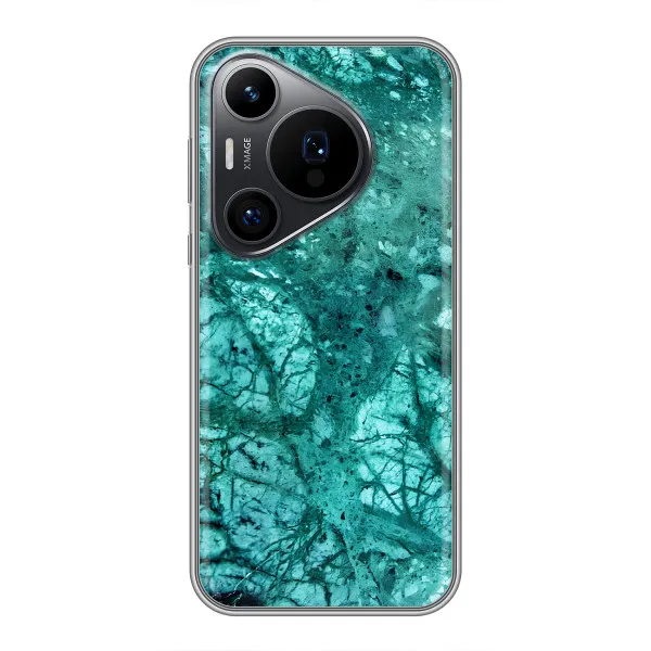 Чехол с принтом «Зеленый мрамор» для Huawei Pura 70 PRO