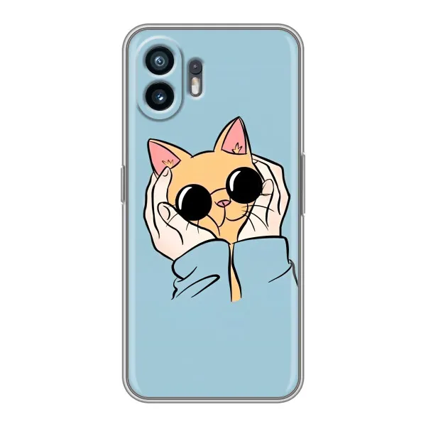 Чехол с принтом «Котик в очках» для Huawei Pura 70 Чехол с принтом «Котик в очках» для Huawei Pura 70