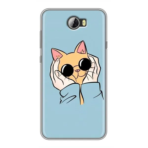 Чехол с принтом «Котик в очках» для Huawei Y5II