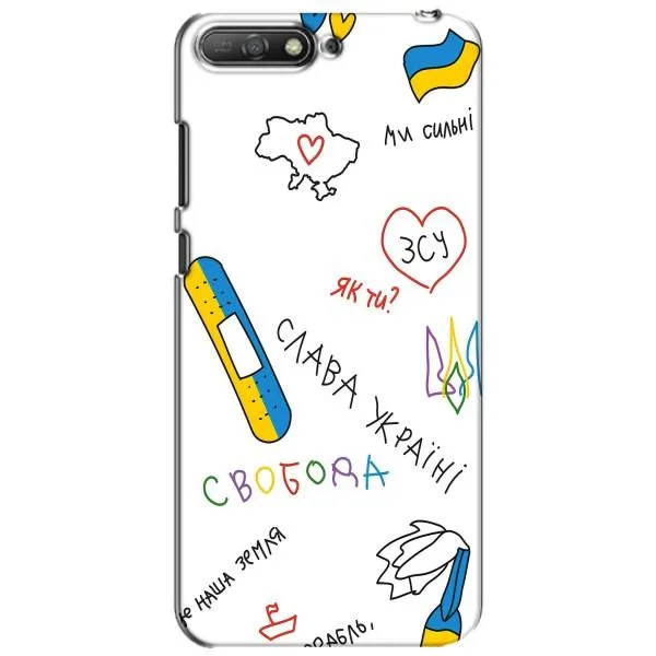Чехол с принтом «Стикер» для Huawei Y6 2018