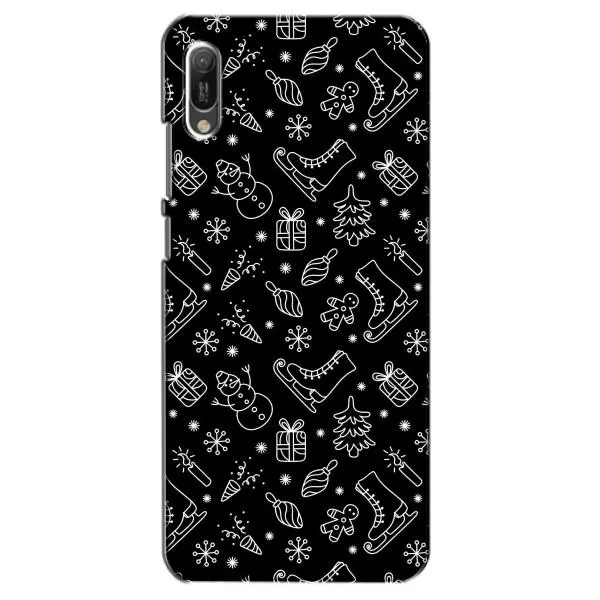 Чехол с принтом «Новогодний фон» для Huawei Y6 2019 Чехол с принтом «Новогодний фон» для Huawei Y6 2019