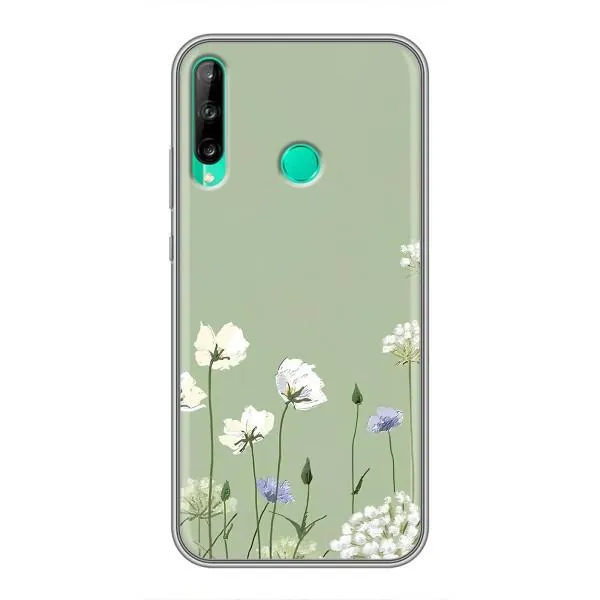 Чехол с принтом «Цветы на зеленом» для Huawei Y6p