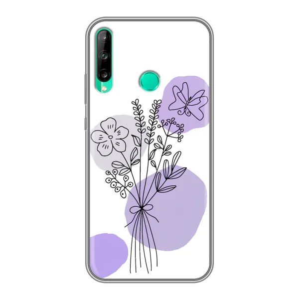 Чехол с принтом «Букет фиолетовая абстракция» для Huawei Y6p