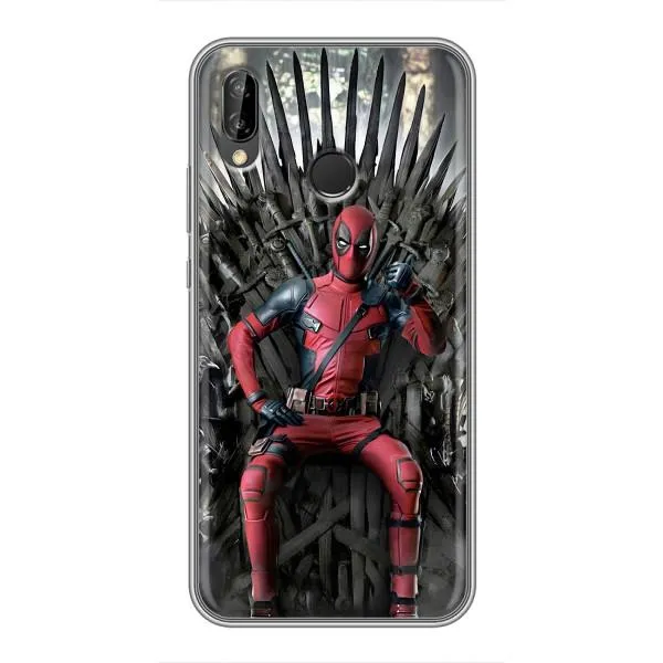 Чехол с принтом «Дэдпул на троне» для Huawei Y7 2019