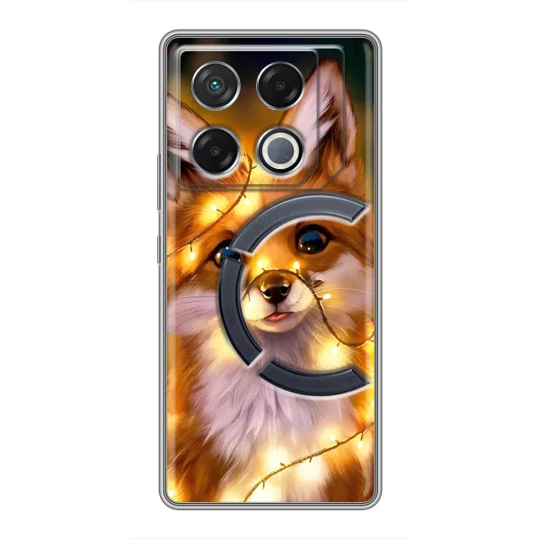 Чехол с принтом «Лисичка в гирляндах» для Infinix GT 20 Pro Чехол с принтом «Лисичка в гирляндах» для Infinix GT 20 Pro