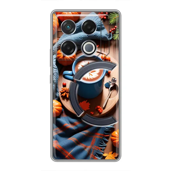 Чехол с принтом «Кофе и тыковки» для Infinix GT 20 Pro
