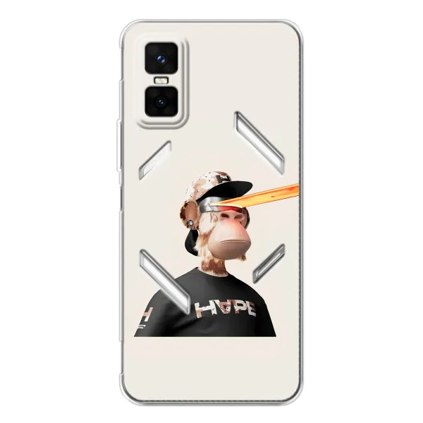 Чехол с принтом «обезьяна NFT в очках» для Infinix GT 30 Pro Чехол с принтом «обезьяна NFT в очках» для Infinix GT 30 Pro