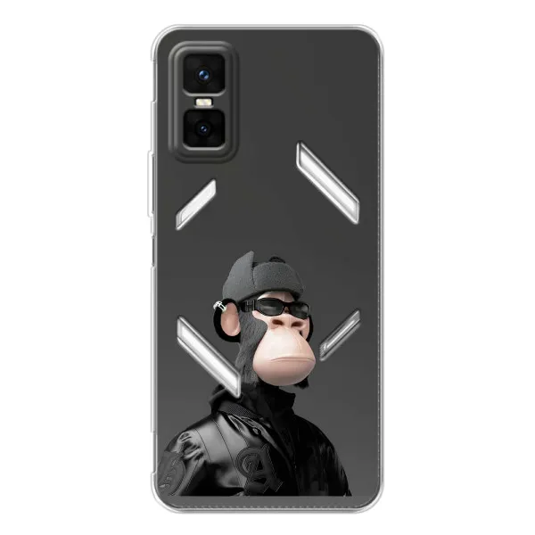 Чехол с принтом «стильная обезьяна NFT» для Infinix GT 30 Pro Чехол с принтом «стильная обезьяна NFT» для Infinix GT 30 Pro