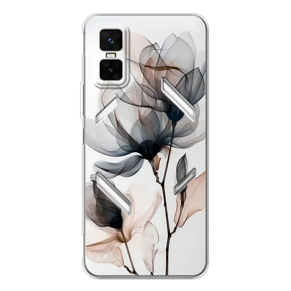 Чехол с принтом «Цветы на белом» для Infinix GT 30 Pro