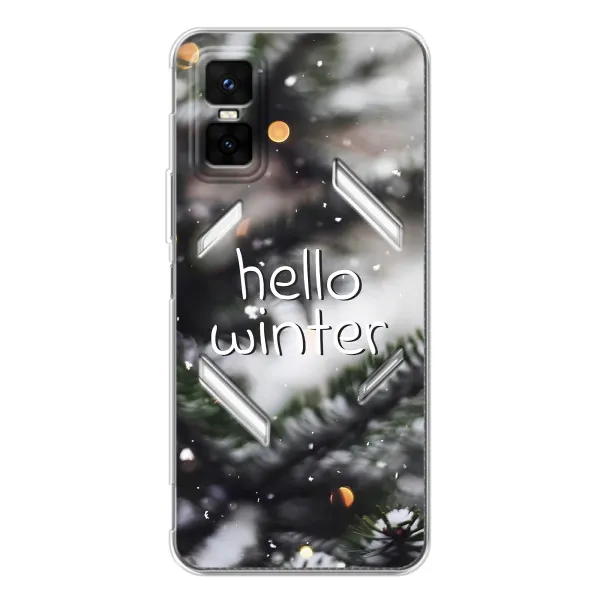 Чехол с принтом «Hello winter» для Infinix GT 30 Pro