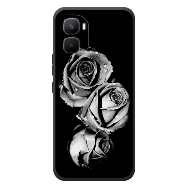 Чехол с принтом «Черная роза» для Infinix GT 50 Pro