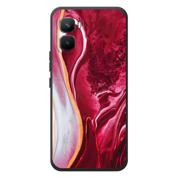 Чехол с принтом «Мрамор красный» для Infinix GT 50 Pro