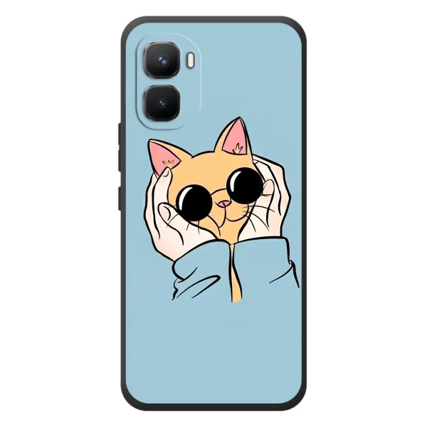 Чехол с принтом «Котик в очках» для Infinix GT 50 Pro