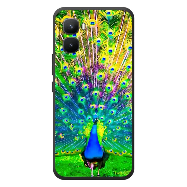 Чехол с принтом «Яркий Павлин» для Infinix GT 50 Pro