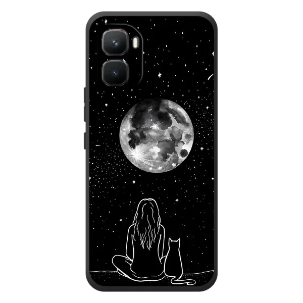 Чехол с принтом «Девушка с котом» для Infinix GT 50 Pro
