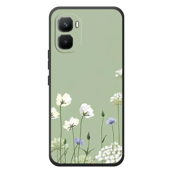 Чехол с принтом «Цветы на зеленом» для Infinix GT 50 Pro