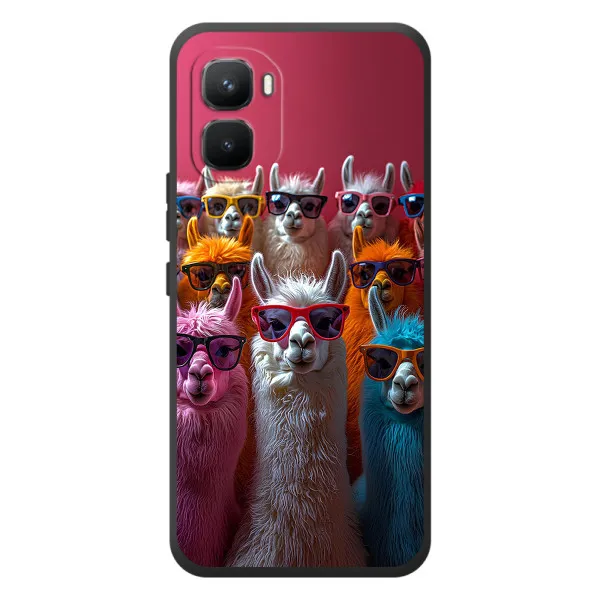 Чехол с принтом «Ламы в очках» для Infinix GT 50 Pro