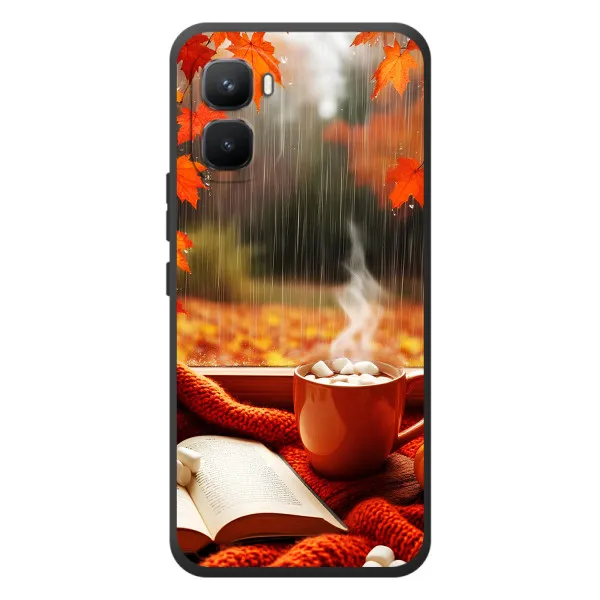 Чехол с принтом «Кофе и дождь» для Infinix GT 50 Pro