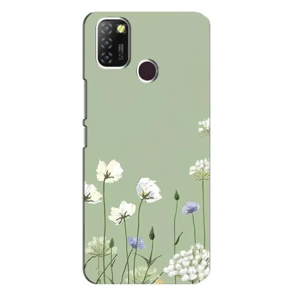 Чехол с принтом «Цветы на зеленом» для Infinix Hot 10 Lite