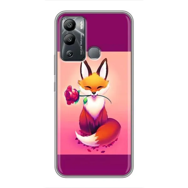 Чехол с принтом «Лисичка с розочкой» для Infinix Hot 12 Play Чехол с принтом «Лисичка с розочкой» для Infinix Hot 12 Play
