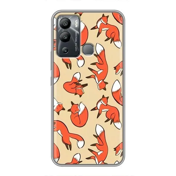 Чехол с принтом «Лисички» для Infinix Hot 12 Play Чехол с принтом «Лисички» для Infinix Hot 12 Play