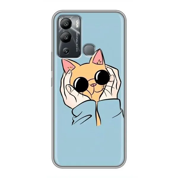 Чехол с принтом «Котик в очках» для Infinix Hot 12i Чехол с принтом «Котик в очках» для Infinix Hot 12i