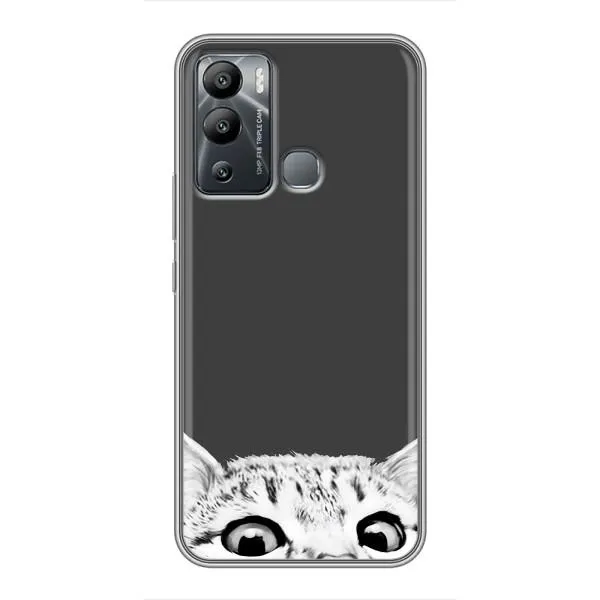 Чехол с принтом «Выглядывает кот» для Infinix Hot 12i Чехол с принтом «Выглядывает кот» для Infinix Hot 12i