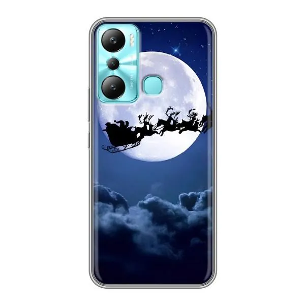 Чехол с принтом «Санта - луна» для Infinix Hot 20i (X665E)