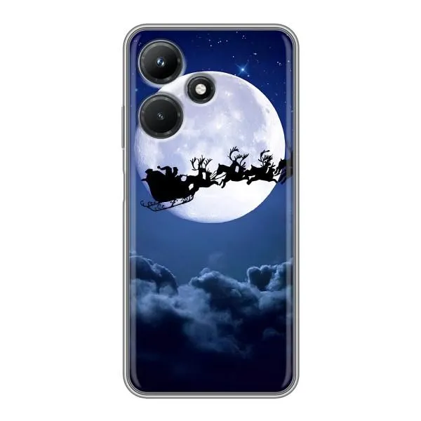Чехол с принтом «Санта - луна» для Infinix Hot 30i Чехол с принтом «Санта - луна» для Infinix Hot 30i