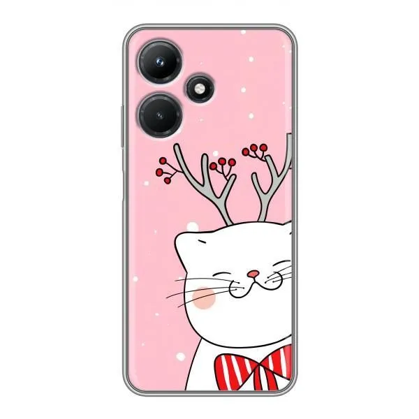Чехол с принтом «Зимний кот» для Infinix Hot 30i Чехол с принтом «Зимний кот» для Infinix Hot 30i