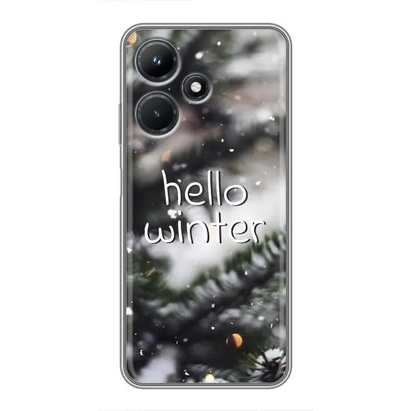 Чехол с принтом «Hello winter» для Infinix Hot 30i