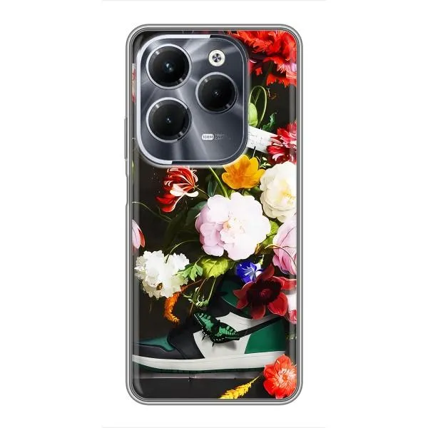 Чехол с принтом «Nike цветы» для Infinix Hot 40 Play Чехол с принтом «Nike цветы» для Infinix Hot 40 Play